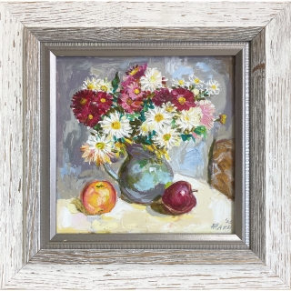 Bouquet of Chrysanthemums with Fruits