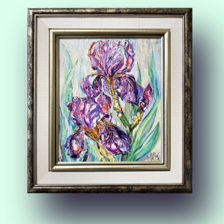 Purple Irises-two