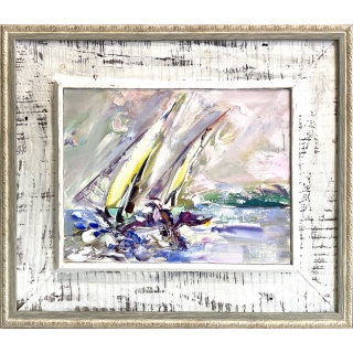 Two Morning Sailboats