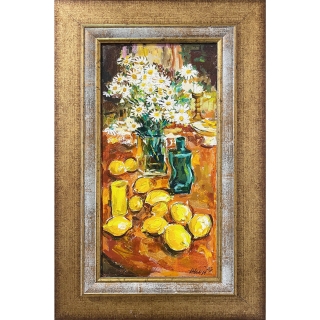 White Chrysanthemums Still Life