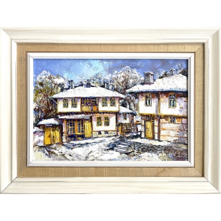 Winter Village in the Balkan