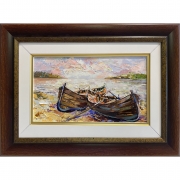 Danube Landscape with Two Boats