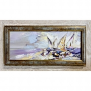 Fisherman's Morning with Sailboats