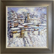 Зимна панорама с църквата Св Св Константин и Елена